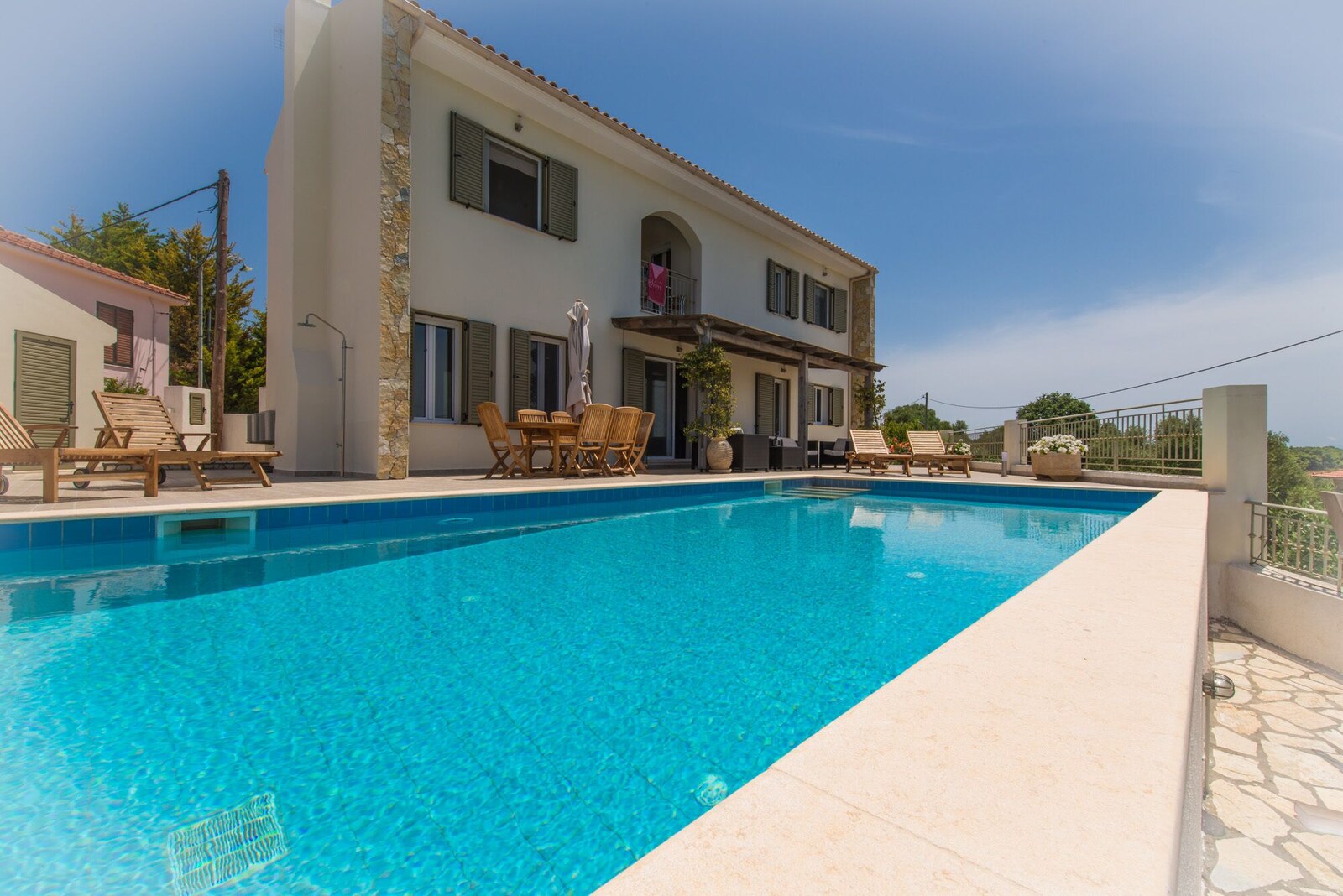 Korianna House villa exterior with private pool