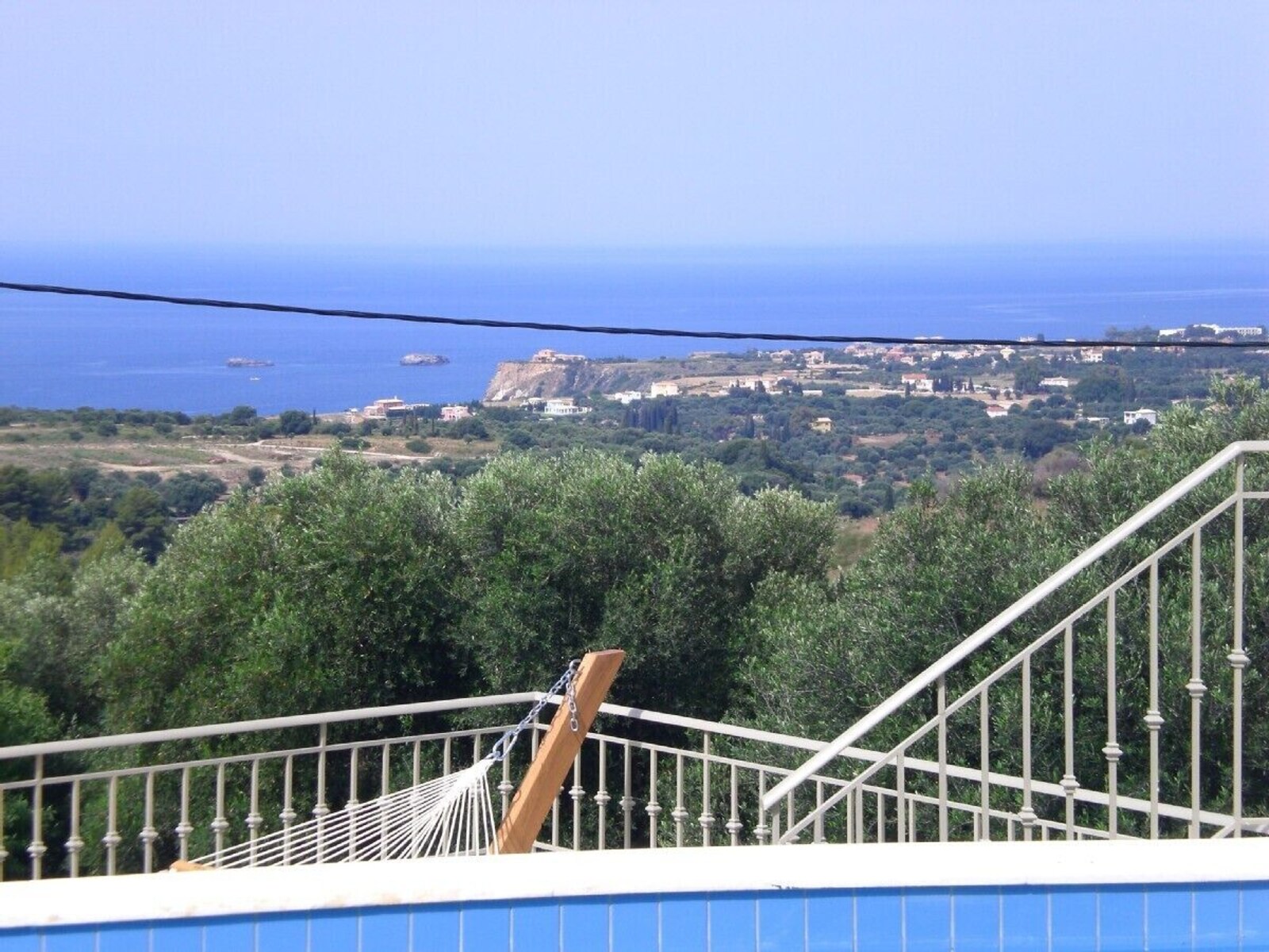 Sea view from the hammock at Korianna House